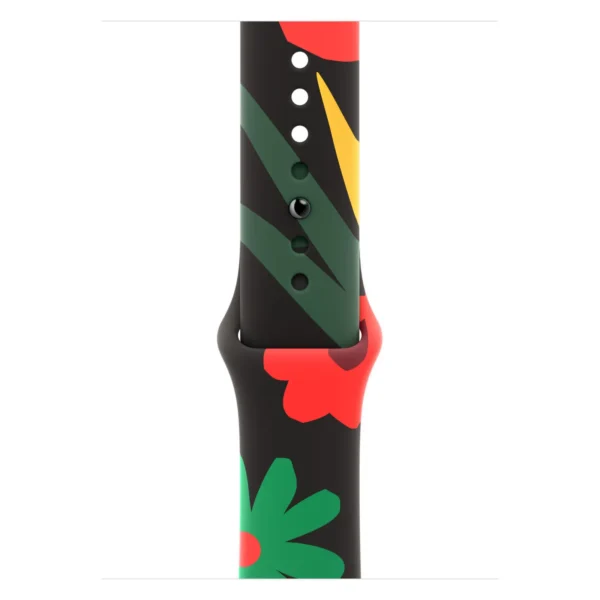 Часы Apple Watch SE 3, 40 мм, Алюминиевый корпус Midnight, Спортивный ремешок Black Unity - Unity Bloom, размер M/L №3