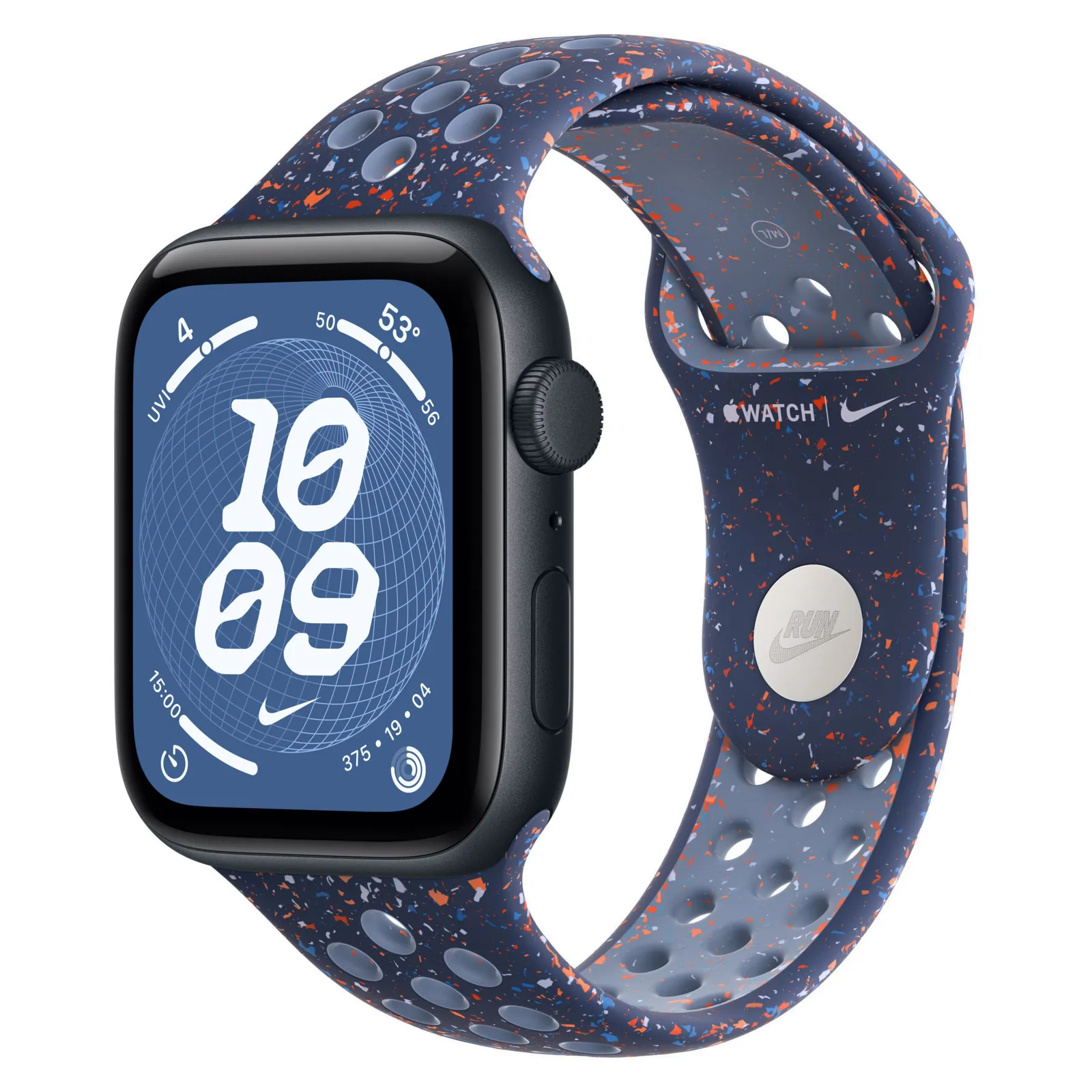Часы Apple Watch SE 3, 40 мм, Алюминиевый корпус Midnight, Ремешок Nike Blue Ribbon, размер M/L №1