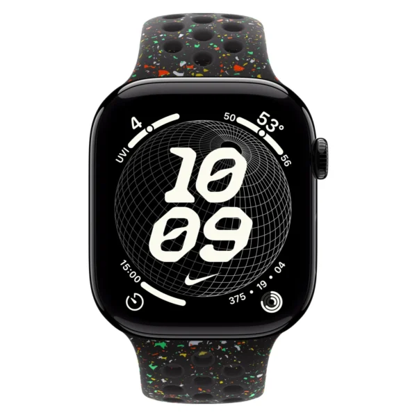 Часы Apple Watch Series 11, 42 мм, Алюминиевый корпус Jet Black, Ремешок Nike Midnight Black, размер M/L №2