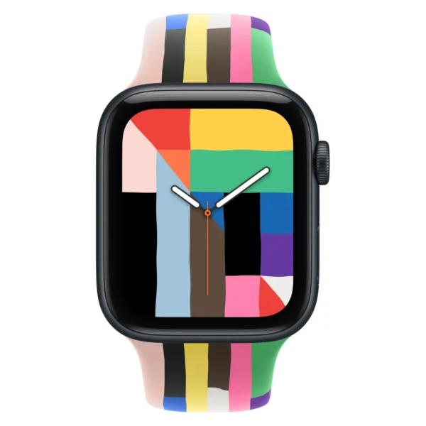 Часы Apple Watch SE 3, 40 мм, Алюминиевый корпус Midnight, Спортивный ремешок Pride Edition, размер S/M №2