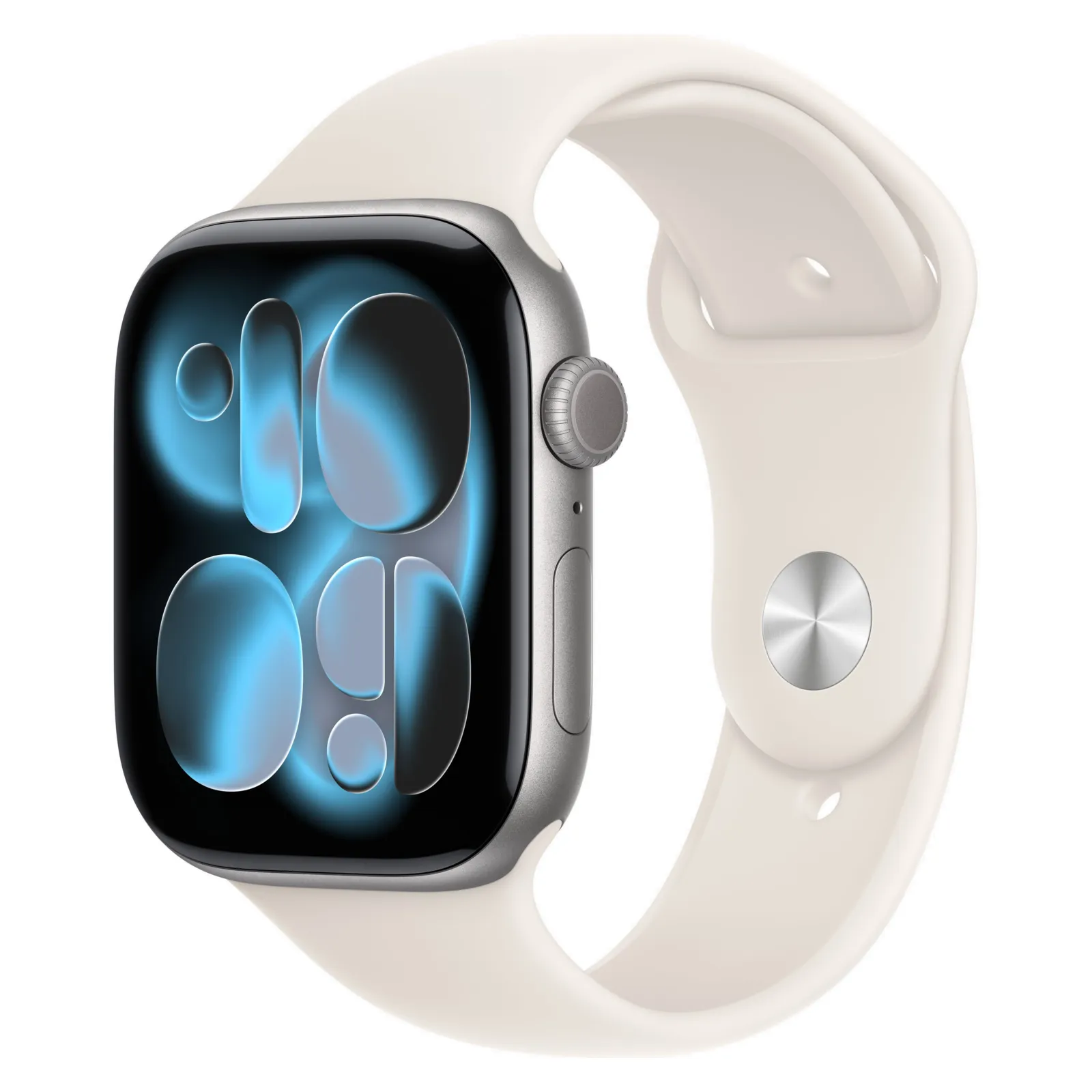 Часы Apple Watch Series 11, 46 мм, Алюминиевый корпус Space Gray, Спортивный ремешок Starlight, размер M/L №1
