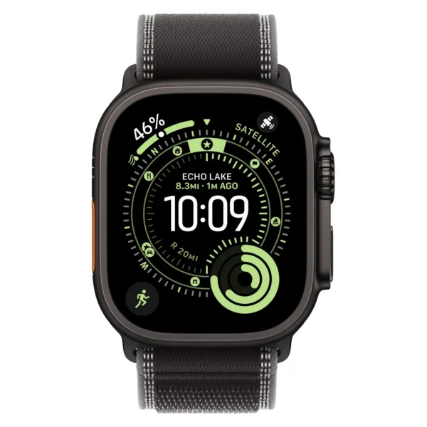 Часы Apple Watch Ultra 3, 49 мм, титан чёрного цвета, ремешок Trail цвета «чёрный/угольно-чёрный» №2