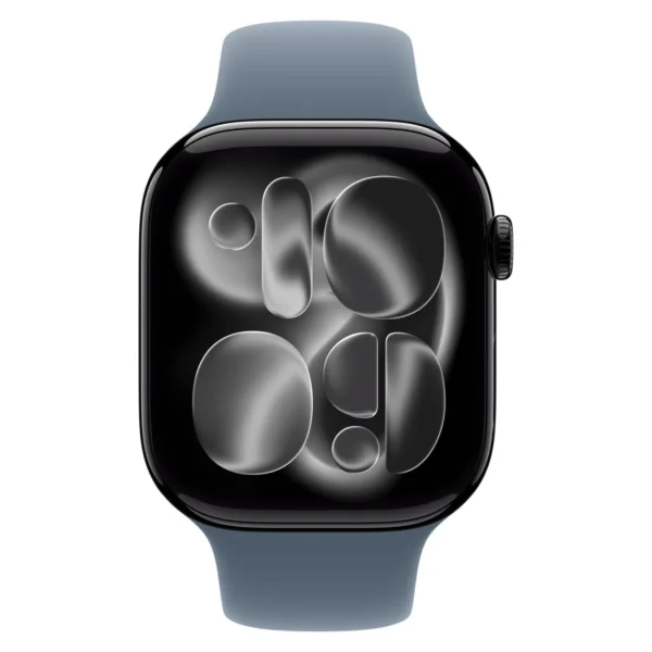 Часы Apple Watch Series 11, 42 мм, Алюминиевый корпус Jet Black, Спортивный ремешок Anchor Blue, размер M/L №2