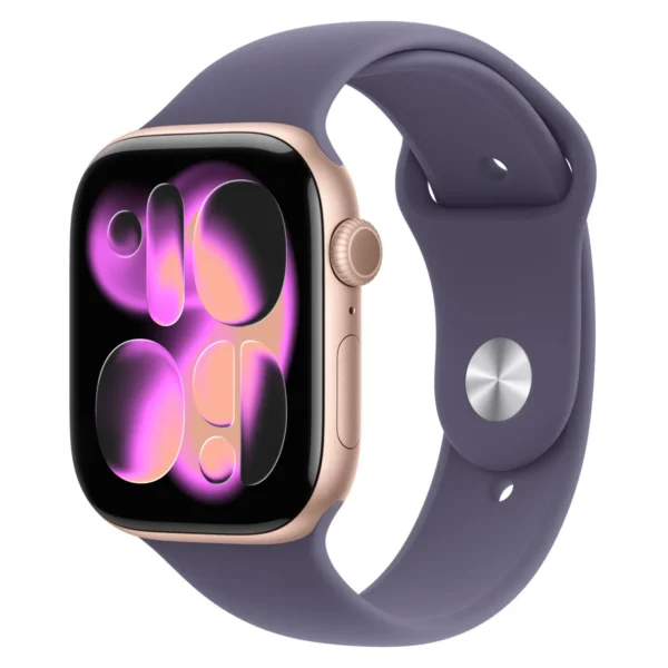 Часы Apple Watch Series 11, 42 мм, Алюминиевый корпус Rose Gold, Спортивный ремешок Purple Fog, размер M/L №1