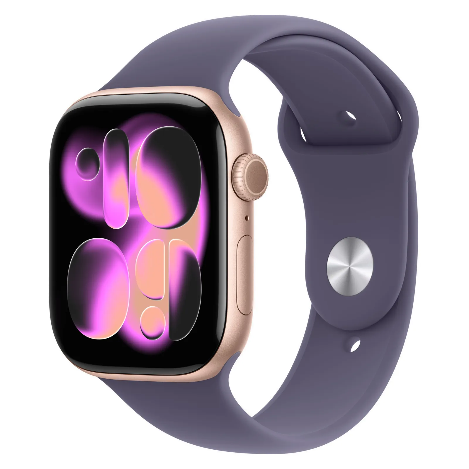 Часы Apple Watch Series 11, 42 мм, Алюминиевый корпус Rose Gold, Спортивный ремешок Purple Fog, размер M/L №1
