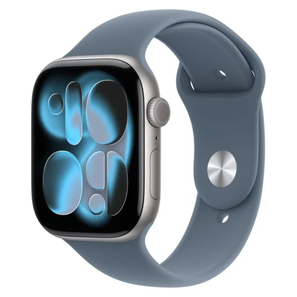 Часы Apple Watch Series 11, 42 мм, Алюминиевый корпус Space Gray, Спортивный ремешок Anchor Blue, размер S/M