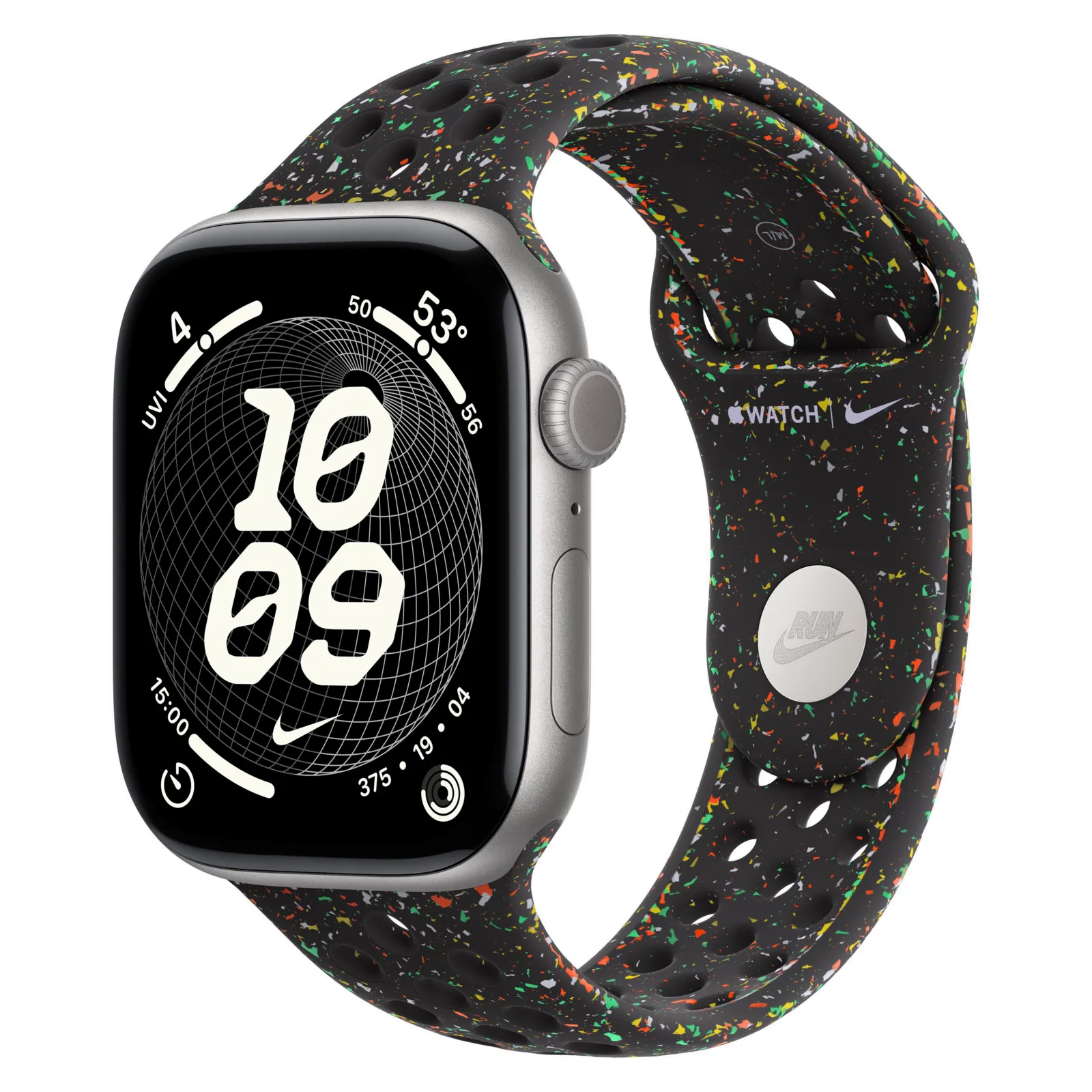 Часы Apple Watch Series 11, 42 мм, Алюминиевый корпус Space Gray, Ремешок Nike Midnight Black, размер M/L №1