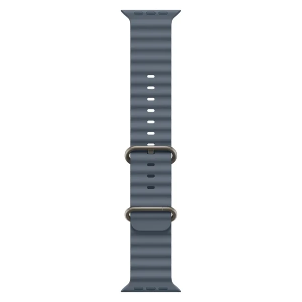 Часы Apple Watch Ultra 3, 49 мм, титан светлого цвета, ремешок Ocean цвета «якорный синий» №3