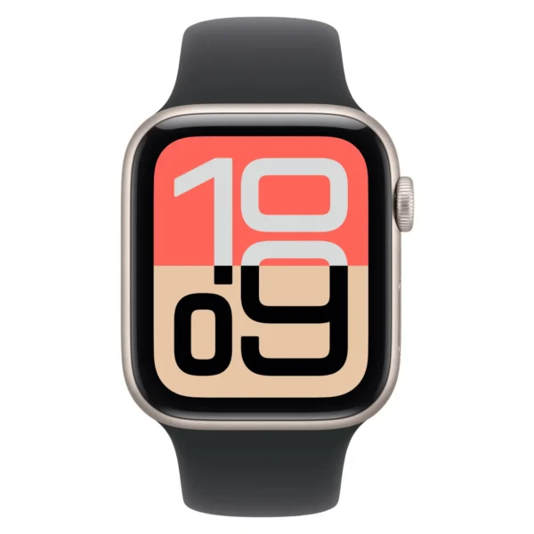 Часы Apple Watch SE 3, 44 мм, Алюминиевый корпус Starlight, Спортивный ремешок Midnight, размер M/L №2