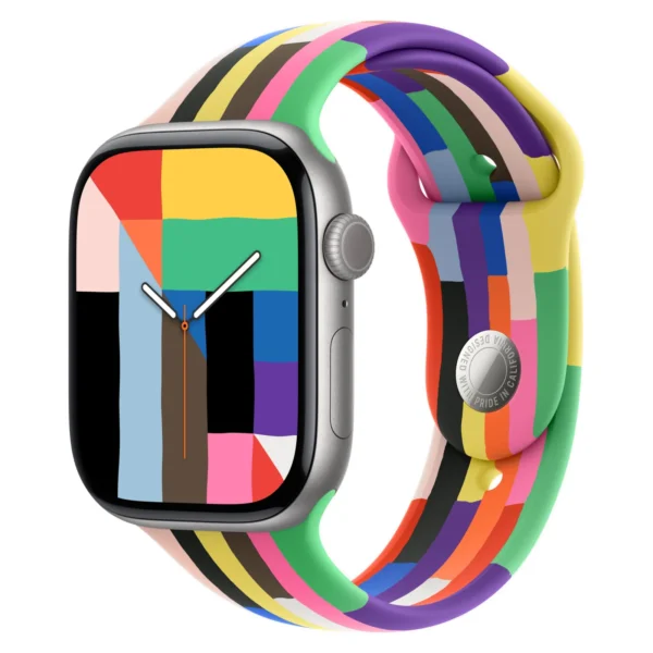 Часы Apple Watch Series 11, 42 мм, Алюминиевый корпус Space Gray, Спортивный ремешок Pride Edition, размер M/L