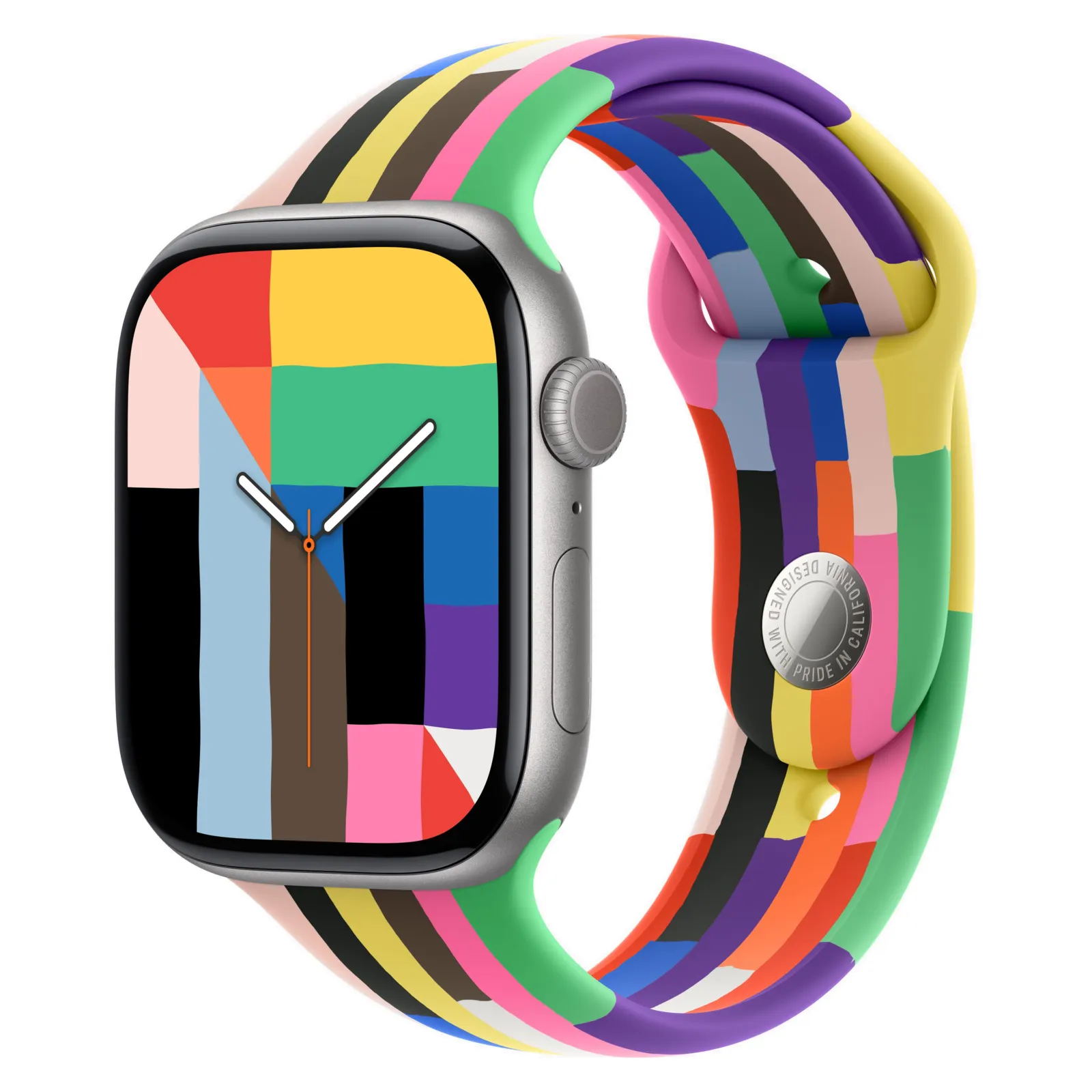 Часы Apple Watch Series 11, 42 мм, Алюминиевый корпус Space Gray, Спортивный ремешок Pride Edition, размер S/M №1