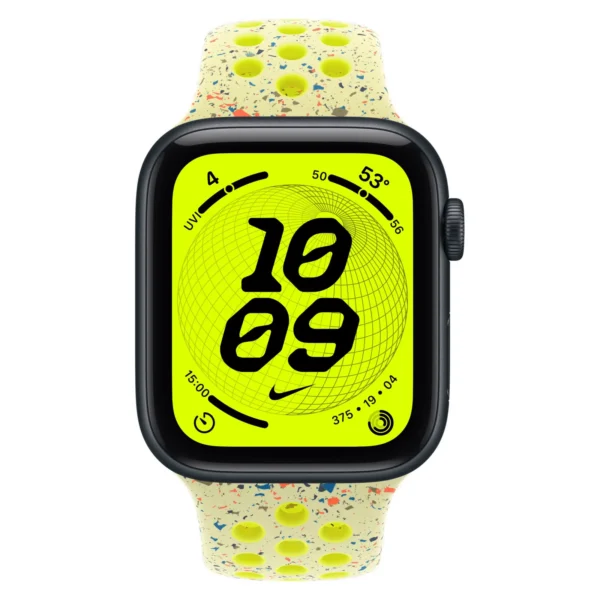 Часы Apple Watch SE 3, 40 мм, Алюминиевый корпус Midnight, Ремешок Nike Volt Splash, размер M/L №2
