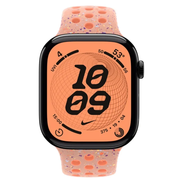 Часы Apple Watch Series 11, 42 мм, Алюминиевый корпус Jet Black, Ремешок Nike Alpenglow Pink, размер M/L №2