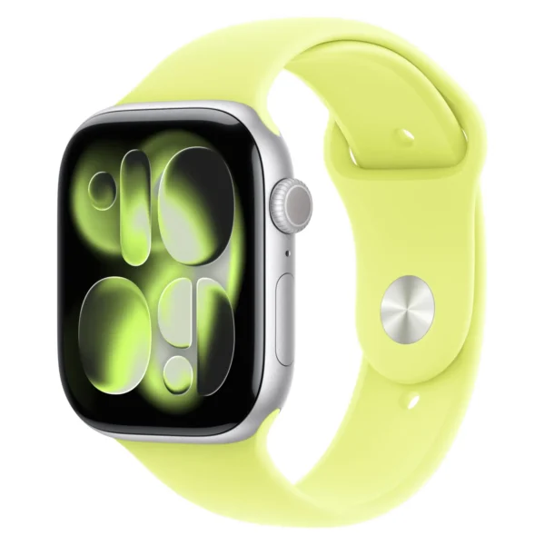 Часы Apple Watch Series 11, 42 мм, Алюминиевый корпус Silver, Спортивный ремешок Neon Yellow, размер M/L №1