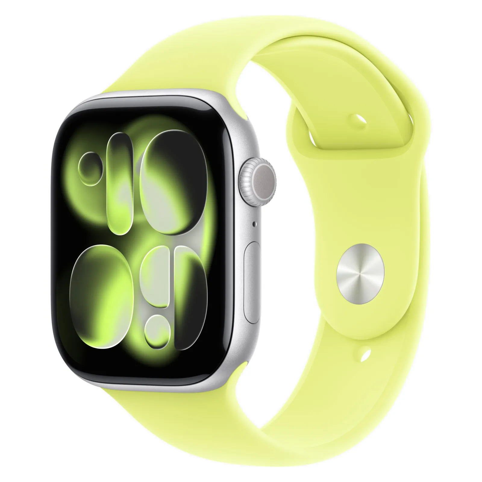 Часы Apple Watch Series 11, 42 мм, Алюминиевый корпус Silver, Спортивный ремешок Neon Yellow, размер M/L №1