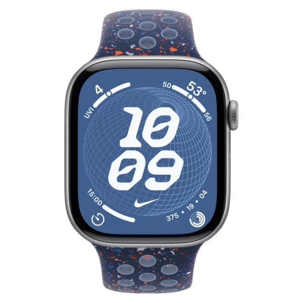 Часы Apple Watch Series 11, 42 мм, Алюминиевый корпус Space Gray, Ремешок Nike Blue Ribbon, размер S/M №2