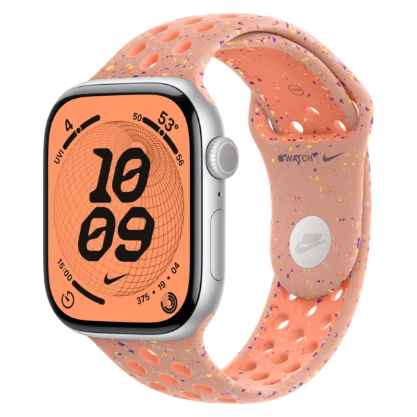 Часы Apple Watch Series 11, 42 мм, Алюминиевый корпус Silver, Ремешок Nike Alpenglow Pink, размер S/M