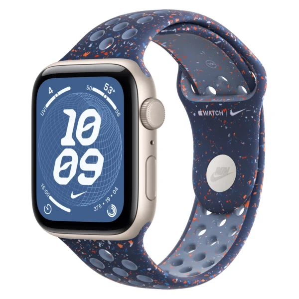 Часы Apple Watch SE 3, 40 мм, Алюминиевый корпус Starlight, Ремешок Nike Blue Ribbon, размер M/L