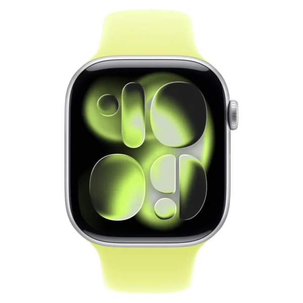 Часы Apple Watch Series 11, 42 мм, Алюминиевый корпус Silver, Спортивный ремешок Neon Yellow, размер M/L №2