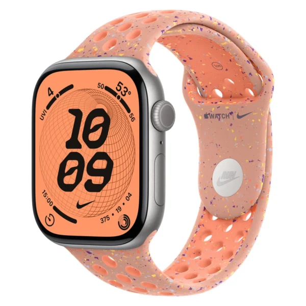 Часы Apple Watch Series 11, 42 мм, Алюминиевый корпус Space Gray, Ремешок Nike Alpenglow Pink, размер S/M