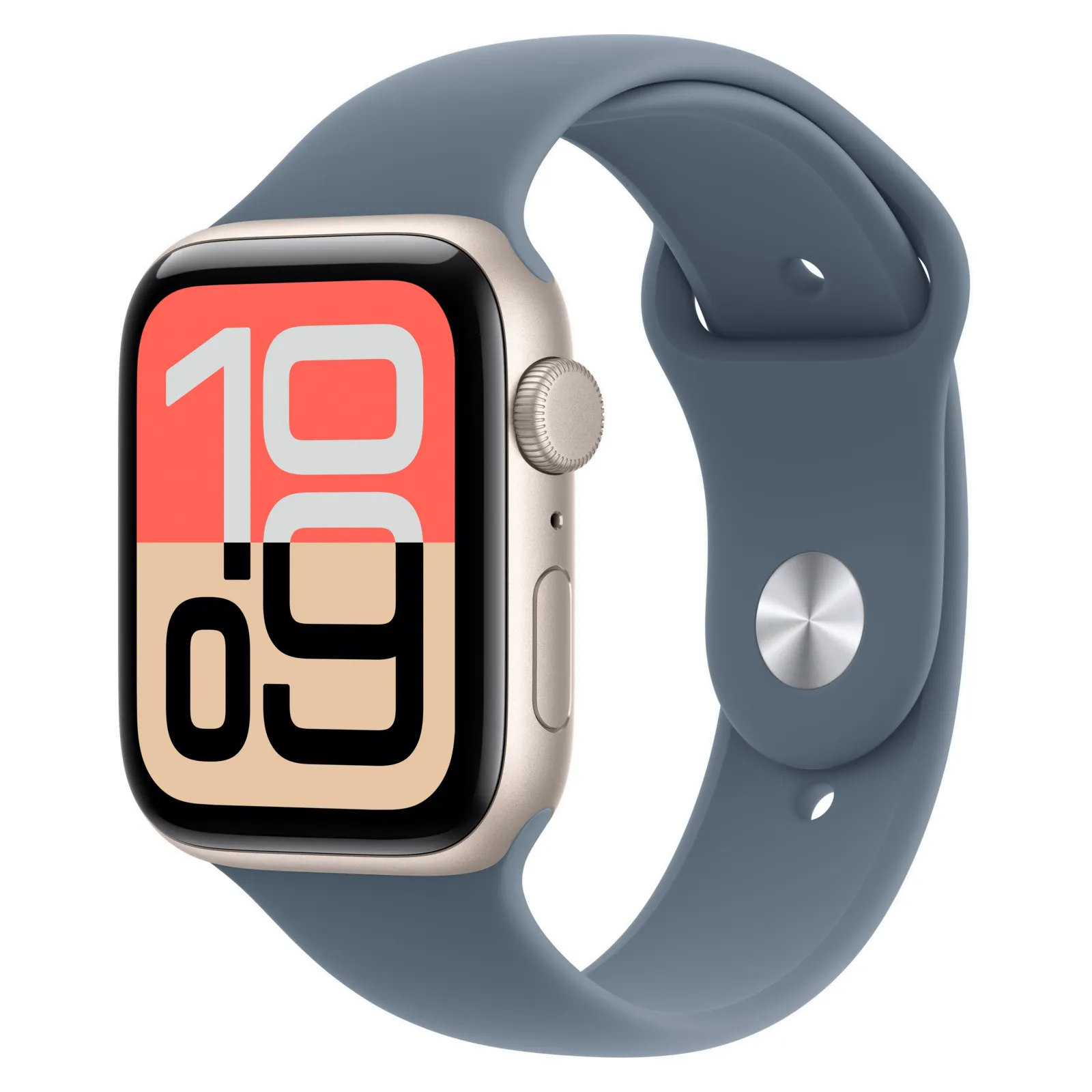 Часы Apple Watch SE 3, 44 мм, Алюминиевый корпус Starlight, Спортивный ремешок Anchor Blue, размер M/L №1