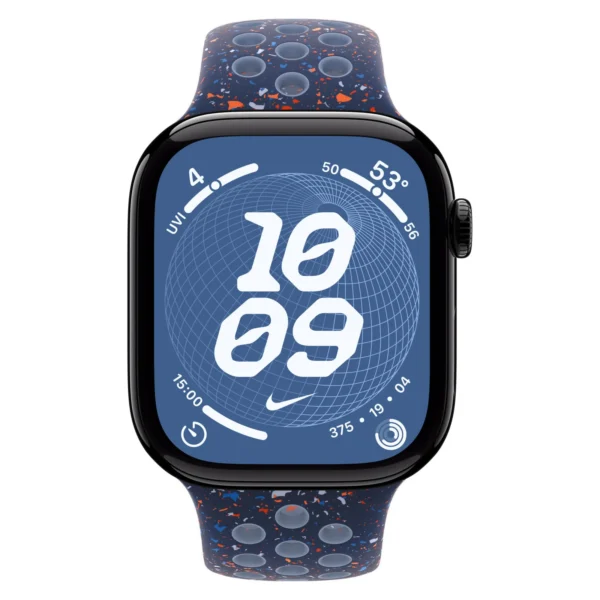 Часы Apple Watch Series 11, 42 мм, Алюминиевый корпус Jet Black, Ремешок Nike Blue Ribbon, размер S/M №2