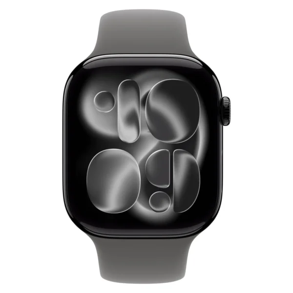 Часы Apple Watch Series 11, 42 мм, Алюминиевый корпус Jet Black, Спортивный ремешок Stone Gray, размер S/M №2