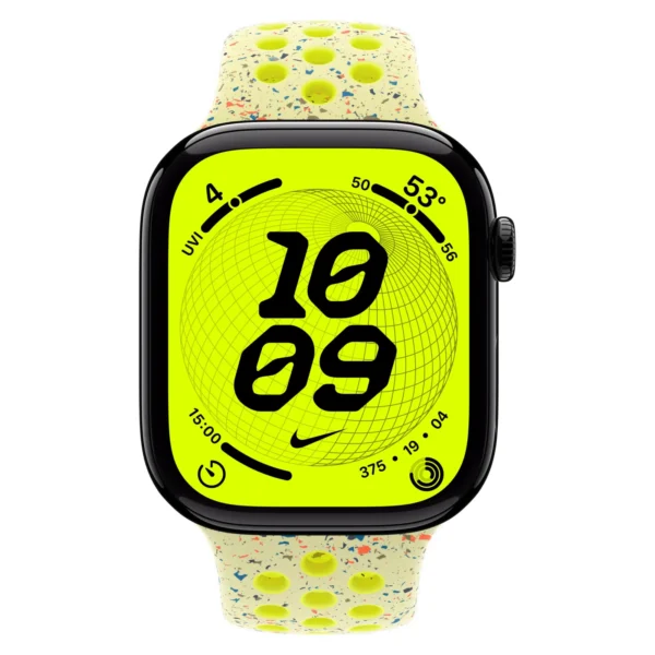 Часы Apple Watch Series 11, 42 мм, Алюминиевый корпус Jet Black, Ремешок Nike Volt Splash, размер M/L №2