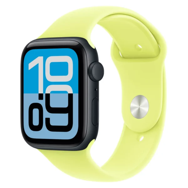 Часы Apple Watch SE 3, 40 мм, Алюминиевый корпус Midnight, Спортивный ремешок Neon Yellow, размер S/M
