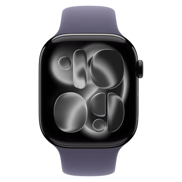 Часы Apple Watch Series 11, 42 мм, Алюминиевый корпус Jet Black, Спортивный ремешок Purple Fog, размер M/L №2