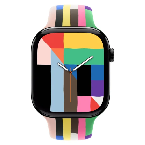 Часы Apple Watch Series 11, 42 мм, Алюминиевый корпус Jet Black, Спортивный ремешок Pride Edition, размер S/M №2
