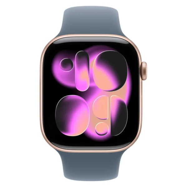 Часы Apple Watch Series 11, 42 мм, Алюминиевый корпус Rose Gold, Спортивный ремешок Anchor Blue, размер S/M №2