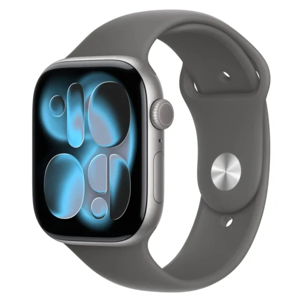 Часы Apple Watch Series 11, 42 мм, Алюминиевый корпус Space Gray, Спортивный ремешок Stone Gray, размер S/M