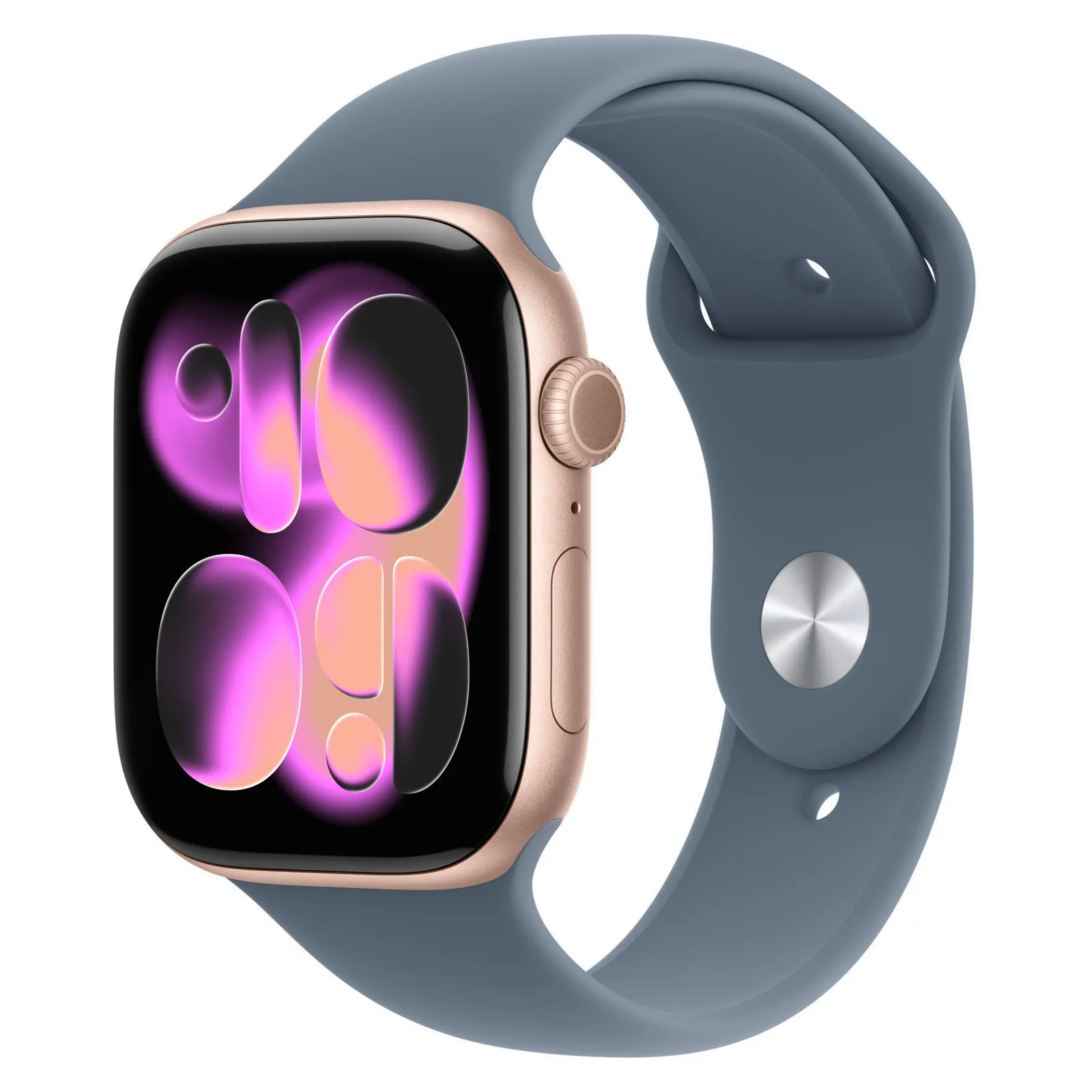 Часы Apple Watch Series 11, 42 мм, Алюминиевый корпус Rose Gold, Спортивный ремешок Anchor Blue, размер S/M №1