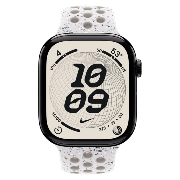 Часы Apple Watch Series 11, 42 мм, Алюминиевый корпус Jet Black, Ремешок Nike Veiled Grey, размер M/L №2