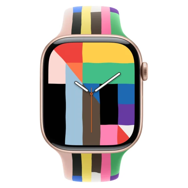Часы Apple Watch Series 11, 42 мм, Алюминиевый корпус Rose Gold, Спортивный ремешок Pride Edition, размер S/M №2