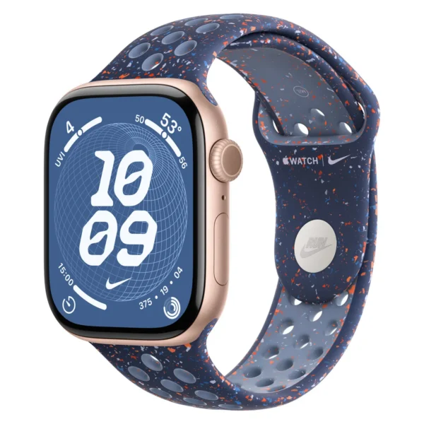 Часы Apple Watch Series 11, 42 мм, Алюминиевый корпус Rose Gold, Ремешок Nike Blue Ribbon, размер M/L