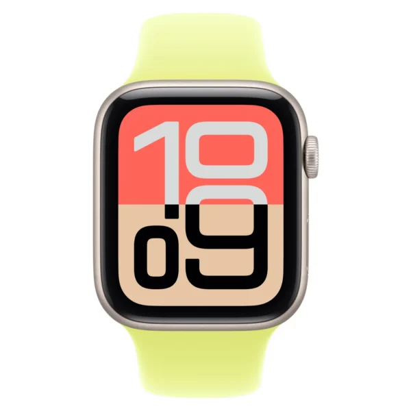 Часы Apple Watch SE 3, 40 мм, Алюминиевый корпус Starlight, Спортивный ремешок Neon Yellow, размер M/L №2