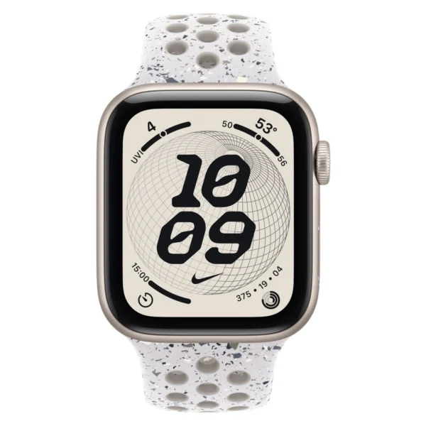 Часы Apple Watch SE 3, 40 мм, Алюминиевый корпус Starlight, Ремешок Nike Veiled Grey, размер M/L №2