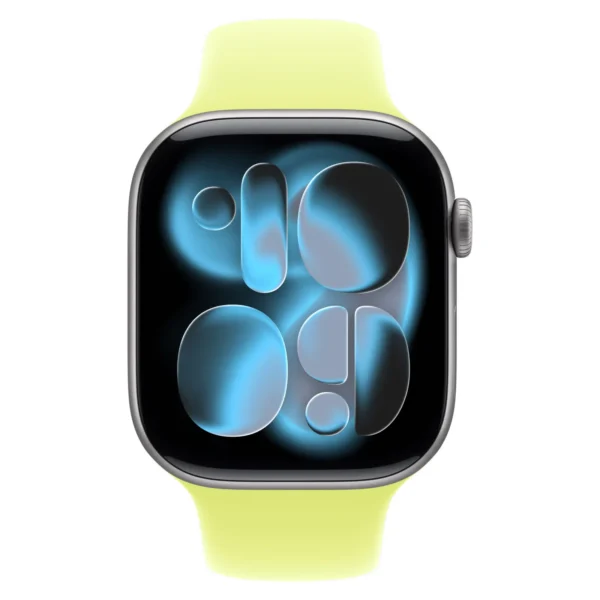 Часы Apple Watch Series 11, 46 мм, Алюминиевый корпус Space Gray, Спортивный ремешок Neon Yellow, размер S/M №2