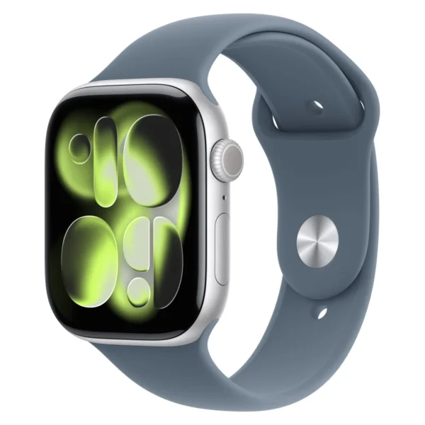 Часы Apple Watch Series 11, 42 мм, Алюминиевый корпус Silver, Спортивный ремешок Anchor Blue, размер M/L