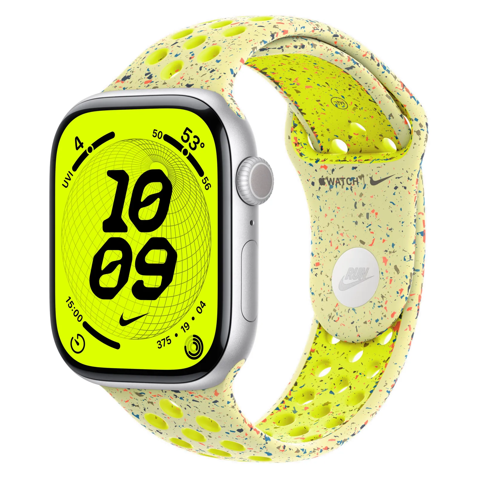Часы Apple Watch Series 11, 42 мм, Алюминиевый корпус Silver, Ремешок Nike Volt Splash, размер S/M №1