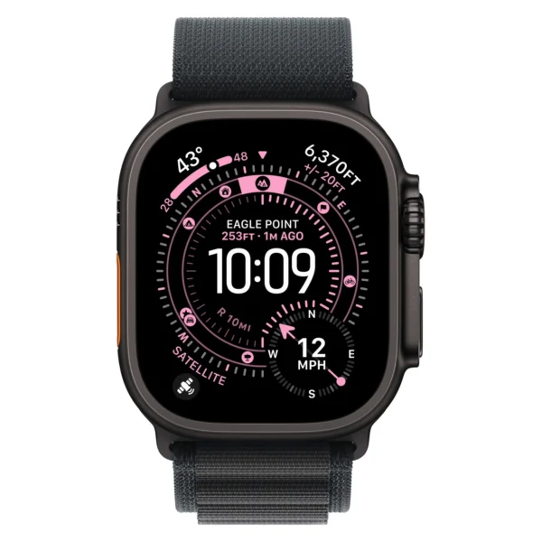 Часы Apple Watch Ultra 3, 49 мм, титан чёрного цвета, ремешок Alpine чёрного цвета №2
