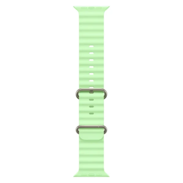 Часы Apple Watch Ultra 3, 49 мм, титан светлого цвета, ремешок Ocean цвета «зелёный неон» №3