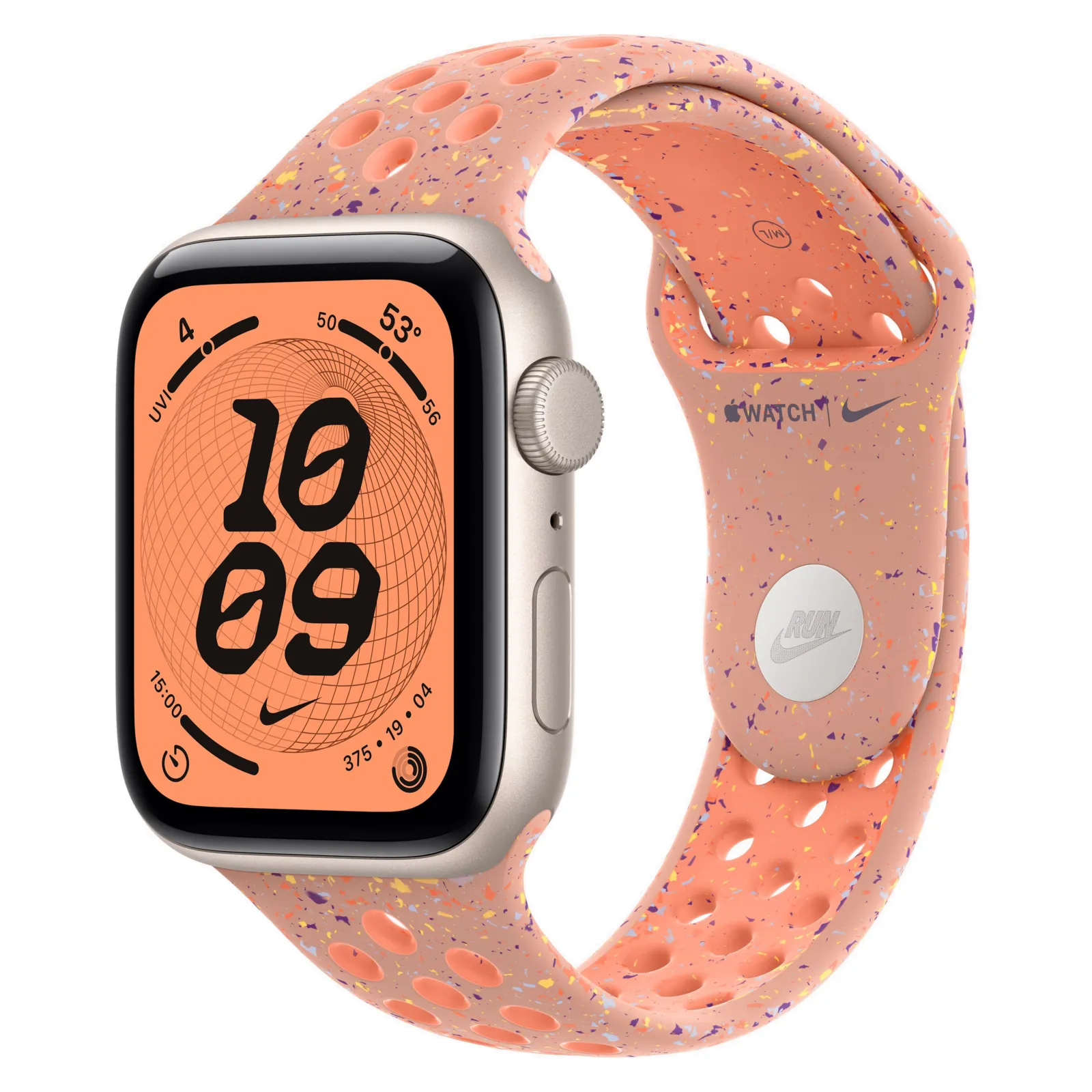 Часы Apple Watch SE 3, 40 мм, Алюминиевый корпус Starlight, Ремешок Nike Alpenglow Pink, размер M/L №1