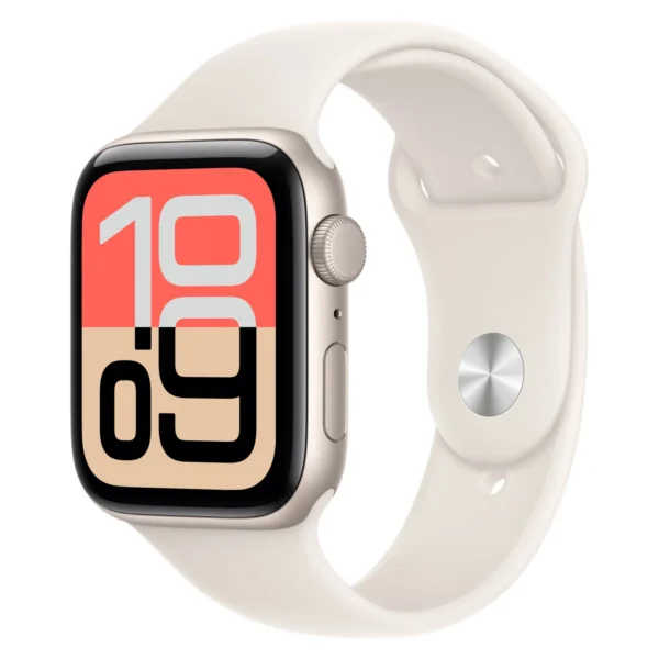 Часы Apple Watch SE 3, 44 мм, Алюминиевый корпус Starlight, Спортивный ремешок Starlight, размер M/L
