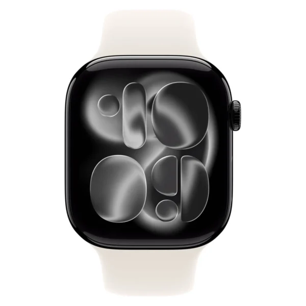 Часы Apple Watch Series 11, 42 мм, Алюминиевый корпус Jet Black, Спортивный ремешок Starlight, размер M/L №2
