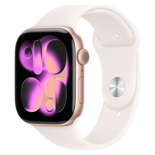 Часы Apple Watch Series 11, 42 мм, Алюминиевый корпус Rose Gold, Спортивный ремешок Light Blush, размер M/L