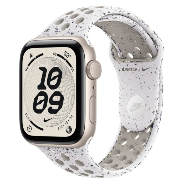 Часы Apple Watch SE 3, 40 мм, Алюминиевый корпус Starlight, Ремешок Nike Veiled Grey, размер M/L