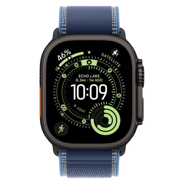 Часы Apple Watch Ultra 3, 49 мм, титан чёрного цвета, ремешок Trail цвета «синий/ярко-синий» №2